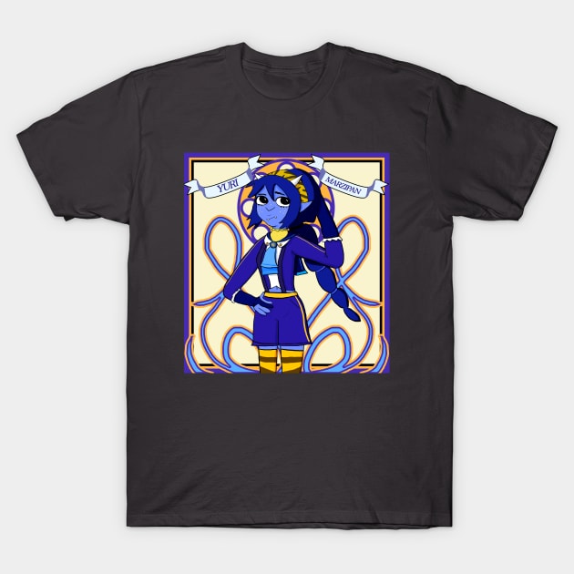 Yuri Marzipan the Oni - Cosplay Nouveau (blue and gold) T-Shirt by VixenwithStripes